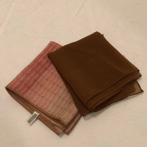 Two Vintage Polyester Scarves